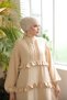 Ankanoor Light Beige Frilly Casual Dress Anka 255067 - 4