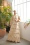 Ankanoor Light Beige Frilly Casual Dress Anka 255067