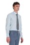Blue Slim Fit 100% Cotton Light Italian Collar Long Sleeve Satin Shirt - 4