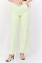 Women Regular Fit High Waist Corduroy Pants, Lime Green