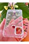 Galaxy A21S Case Bow Pattern Transparent Glitter Silver Shiny Cover with Camera Protrusion - 7