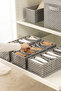 Set of 3 8 Compartments Gray Cabinet Drawer Accordion Folding Socks Laundry Organizer Organizer - 2