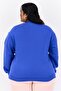 Women Plus Size Long Sleeves Outdoor Sweatshirts, Blue - 2