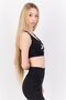 Women Brand Logo Lux Racer Padded Sports Bra, Black - 4