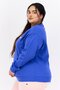 Women Plus Size Long Sleeves Outdoor Sweatshirts, Blue - 3