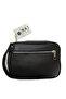Genuine Leather Black Men's Handbag – Stylish Zippered Model, Hand Grip 15X22 cm - 4