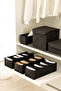 Set of 3 8 Compartments Black Cabinet Drawer Accordion Folding Socks Laundry Organizer Organizer - 2