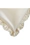 2 Pcs Beige Color Satin Pillowcase for Hair and Skin Ruffled Pillowcase Soft to the Touch - 3