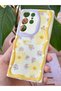 Galaxy S22 Ultra Case Designed Patterned Camera Protected Daisy Flower Colorful Silicone Cover - 5