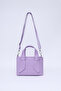 Lilac SHK60 Faux Leather Single Compartment Double Handle Hand and Cross Shoulder Bag L:14 W:21 W:8 cm - 4