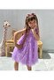 Girl's Daisy Embroidered Strap Dress - 5