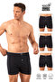 Özkan 0041 3-Pack Men's 100% Cotton Ribbed Classic Comfortable Cut Towel Waist Single Jersey Combed Cotton Boxer