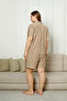 Plus Size Short Sleeve Woven Shirt Pajama Set- Wide Size Range -Pinterest Pajamas - 4