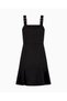 Women's Top Narrow Bottom Wide Metal Detailed Strap Zipper Closure Black Dress Xw000141 Af10840-Uc001 - 5