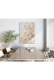 Hari̇kabi̇rev | Soft |   Cream Flower Patterned Model | Framed Tempered Glass Table Single Vertical
