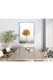 Hari̇kabi̇rev | Soft |   Orange Color Plant Model 2 | Framed Tempered Glass Table Single Vertical