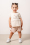 Baby Kids Crew Neck Cotton with Shorts Comfortable 2-Piece Set Trend Fashion Bottom Top Set - 2