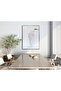 Hari̇kabi̇rev | Soft |   White Leaf Model 2 | Framed Tempered Glass Table Single Vertical