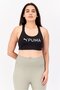 Women Brand Logo Padded Sports Bra, Black