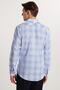 Men's Slim Fit Slim Fit 100% Cotton Linen Texture Checkered Shirt - 5