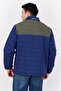 Men Quilted Puffer Jacket, Olive/Blue - 6