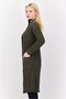 Women Split Neck Textured Cardigans, Dark Olive - 4