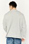 Men Henley Neck Long Sleeve Heather T-Shirts, Light Grey - 4