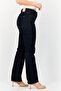 بنطلون جينز نسائي بقصّة عادية وخصر متوسط وساق مستقيمة، أزرق داكن - 4