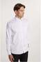 Classic Fit Long Sleeve Cotton Satin Men's White Shirt