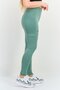 Women Tight Fit Tennis Leggings, Dark Green - 2