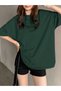 Women's Nefti Green Thousand Printed Oversize T-Shirt - 4