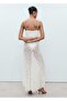 Lace Dress with Draped Neckline - 4