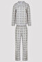 Gray Checkered Shirt Trousers Pajama Set - 5