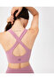 Organic Cotton Pink Halter Bustier - Low-Cut Cross Strap - 5