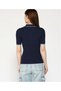 Thalia Polo Neck Ss Swtr Women's Navy Blue Sweater W5Gr37Z3L10-G7P1 - 2