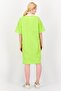 Women Graphic Print Shirt Dress, Lime Green - 4