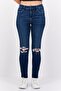 Women Regular Fit Rip Stretchable Denim Jeans, Blue