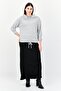 Women Turtle Neck Heather Sweater, Grey - 4