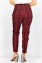 Women Skinny Fit Allover Print Pull On Pants, Brown and Black - 3