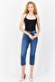 Women Regular Fit Solid Non-Stretchable Crop Jeans, Blue - 4