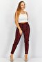 Women Skinny Fit Allover Print Pull On Pants, Brown and Black - 4