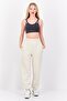 Women Regular Fit Plain Jogger Sweatpants, Beige - 4