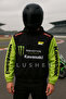 Green Kawasaki Unisex Parachute Fabric Oversized Printed Black Windbreaker Raincoat Thin Jacket - 2