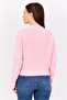 Women Crew Neck Knitted Sweater, Pink - 3