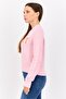 Women Crew Neck Knitted Sweater, Pink - 2