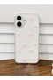 Apple iPhone 16 Compatible Case Pink Bow Shockproof Soft Silicone Cover - 6