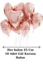 Dusty Rose Foil Heart Balloon 10 Pieces I Love You Confetti Helium Compatible Balloon Lover and Special Day - 3