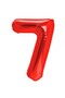 Balon, Flippy, Cifra, Model 7, 40 cm, , Rosu