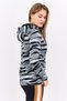 Women Sportswear Fit Long Sleeve Outdoor Sweatshirts, Black/Grey - 2