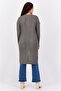 Women Split Neck Knitted Cardigan, Dark Green - 4